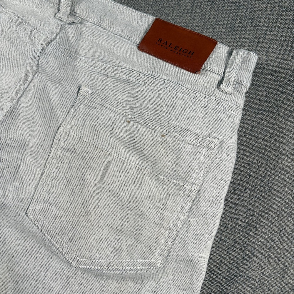 Raleigh Denim Martin Jeans Mens 33x34 Grey Slim Fit Handcrafted Made in USA